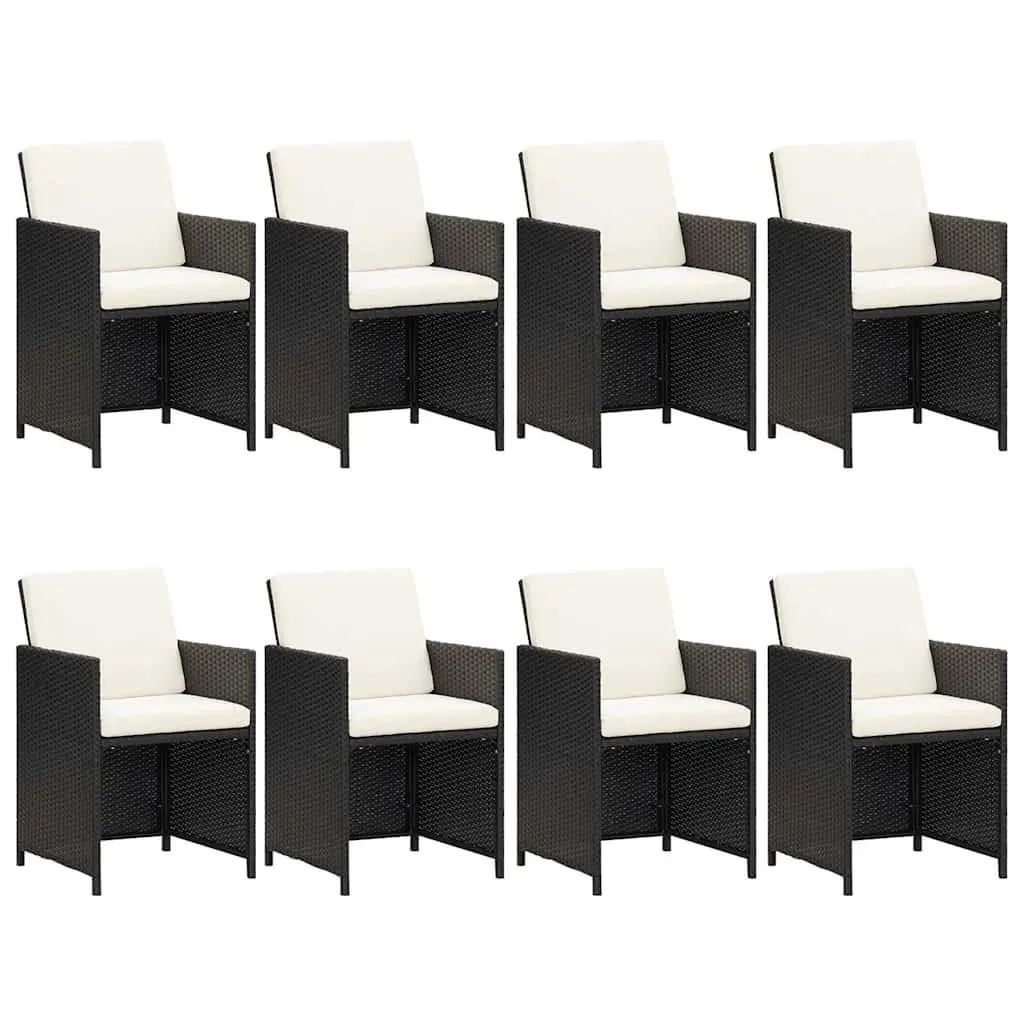 9 Piece Black Outdoor Dining Set for Patios
