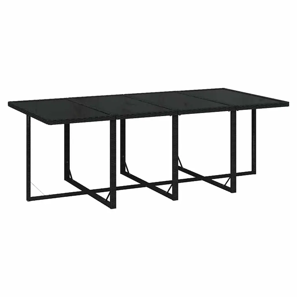 9 Piece Black Outdoor Dining Set for Patios