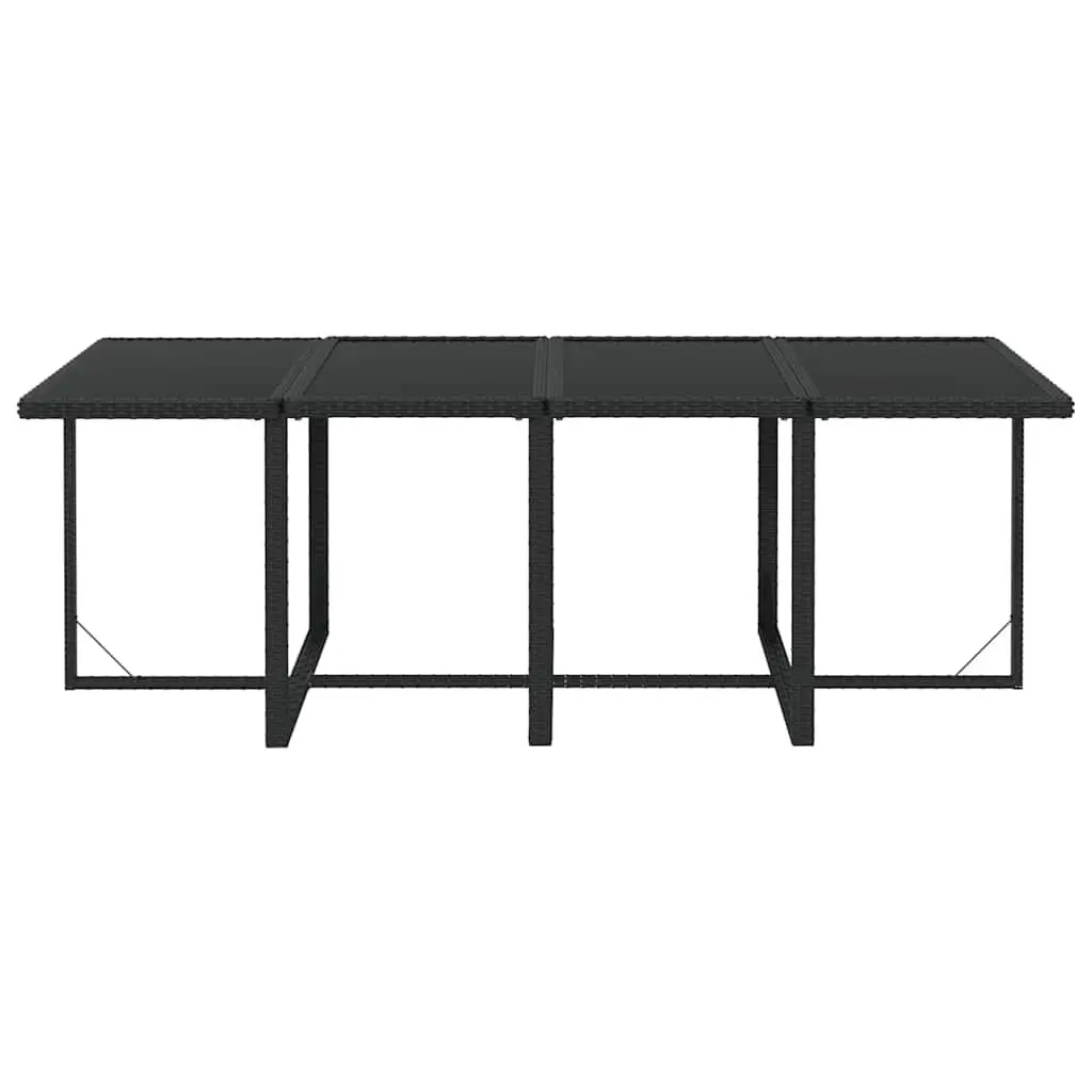 9 Piece Black Outdoor Dining Set for Patios