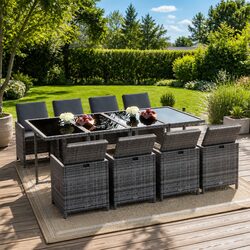 Perfectly Suited for Your Garden: 9 Piece Dining Set