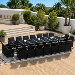 Practical 19-Piece Dining Set for Your Garden