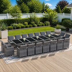 Ideal 19 Piece Dining Set for Outdoor Entertainment