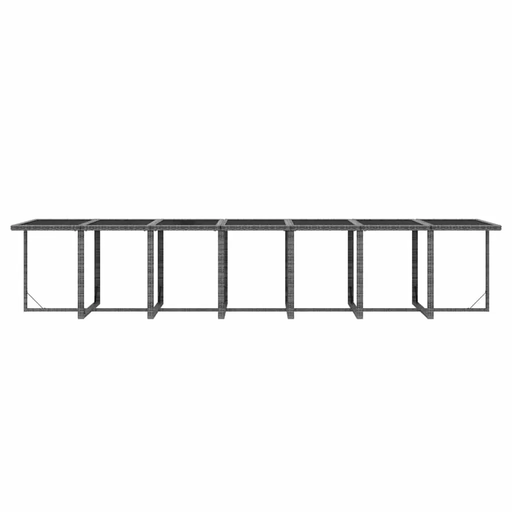 19 Piece Grey Dining Set for Outdoor Gatherings