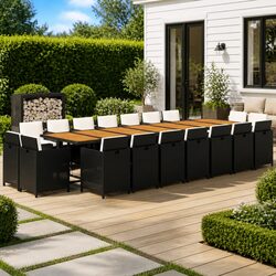Functional 19-Piece Garden Dining Set for Outdoor Use