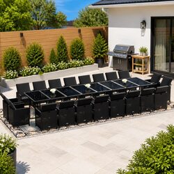 Practical 21 Piece Garden Dining Set for Outdoor Living