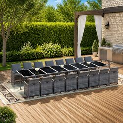 Ideal 17 Piece Outdoor Dining Set for Relaxation