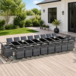 Practical 21 Piece Outdoor Dining Set for Any Backyard