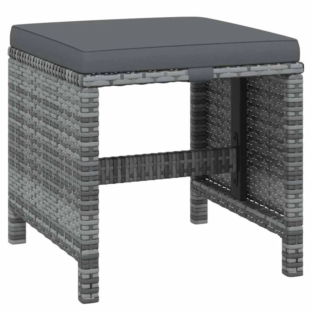 Outdoor Furniture Set Grey PE Rattan 21 Piece Dining Set with Cushions