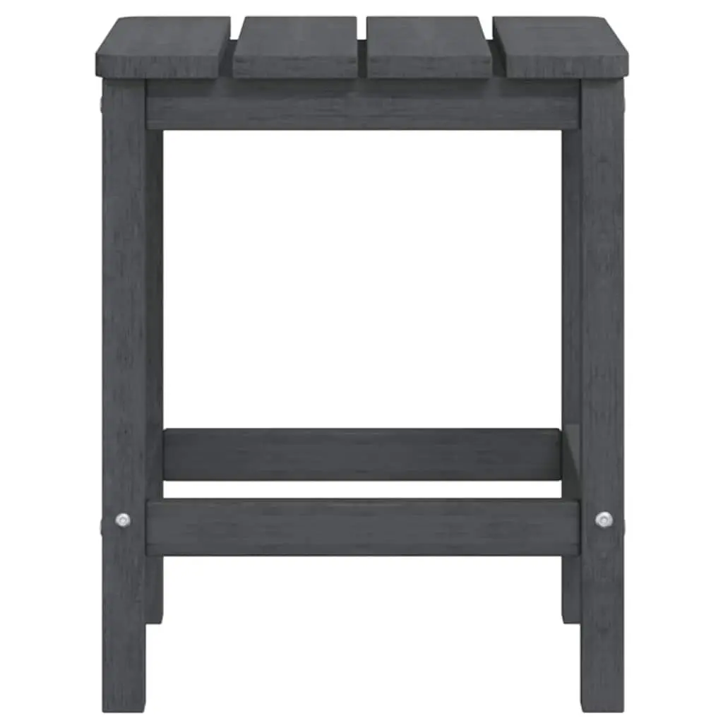 Adirondack Chair with Integrated Table HDPE Weather-resistant Anthracite