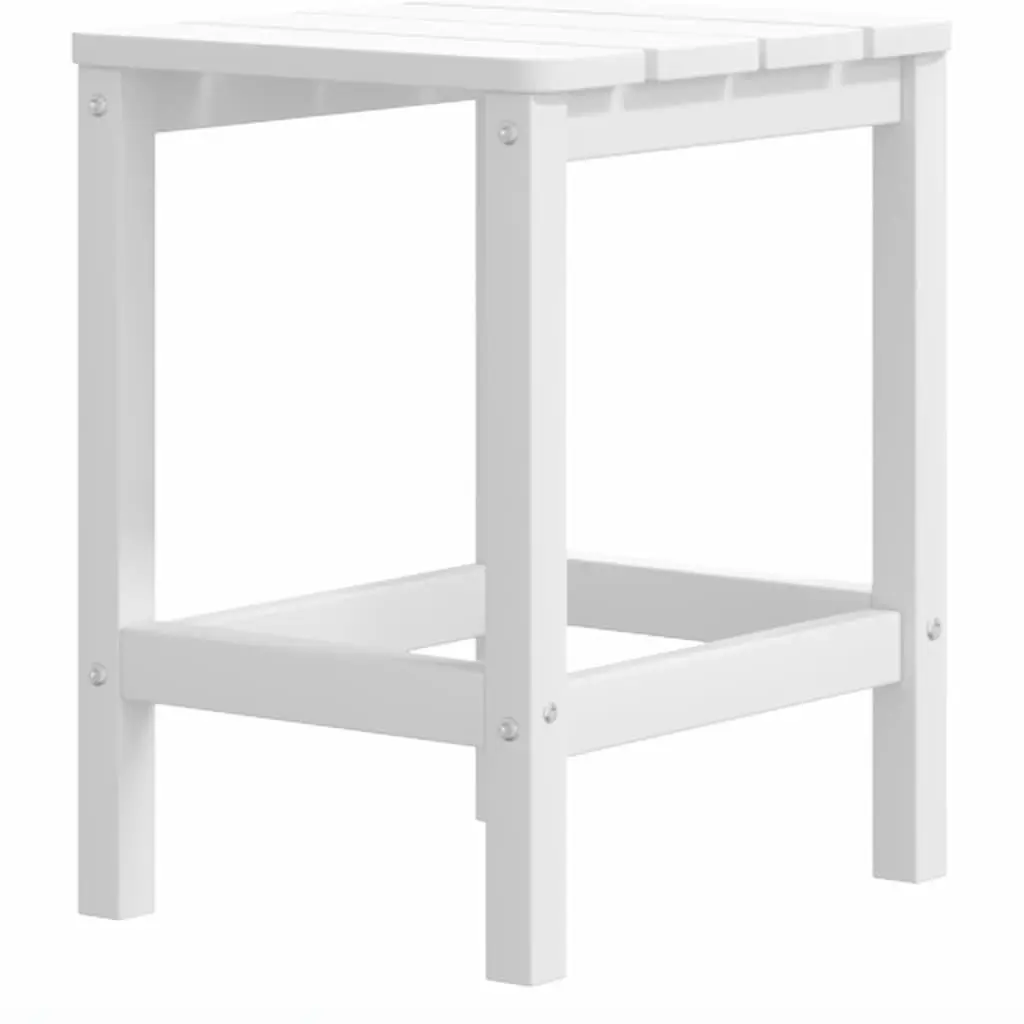 Adirondack Chair HDPE White with Detachable Footstool and Side Table Outdoor Garden Patio Furniture