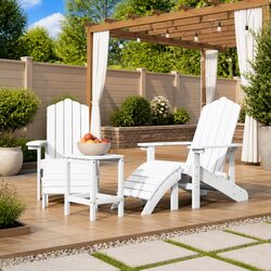 Comfortable Outdoor Adirondack Chairs with Side Table