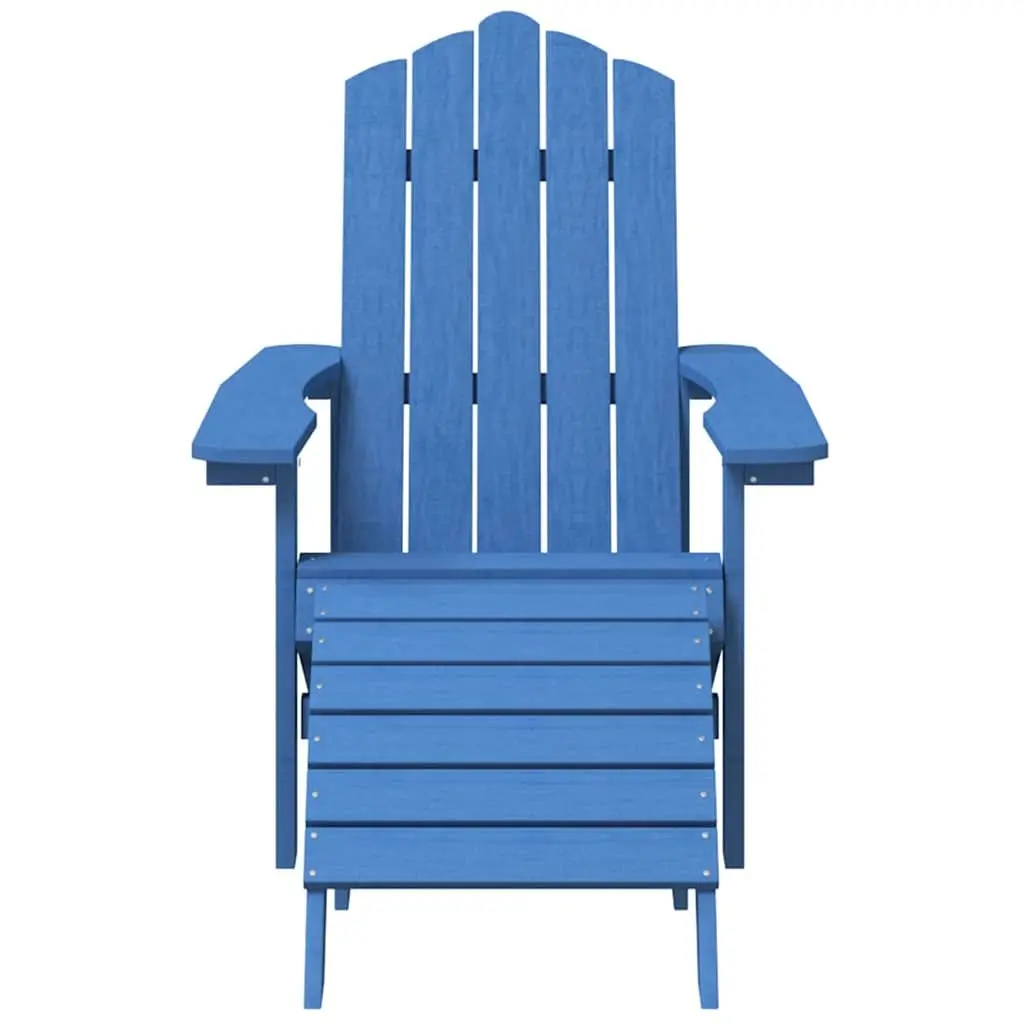 Outdoor Adirondack Chairs with Footstools and Side Table Garden Patio Seating