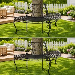 Half Round Tree Bench for Comfortable Outdoor Gatherings