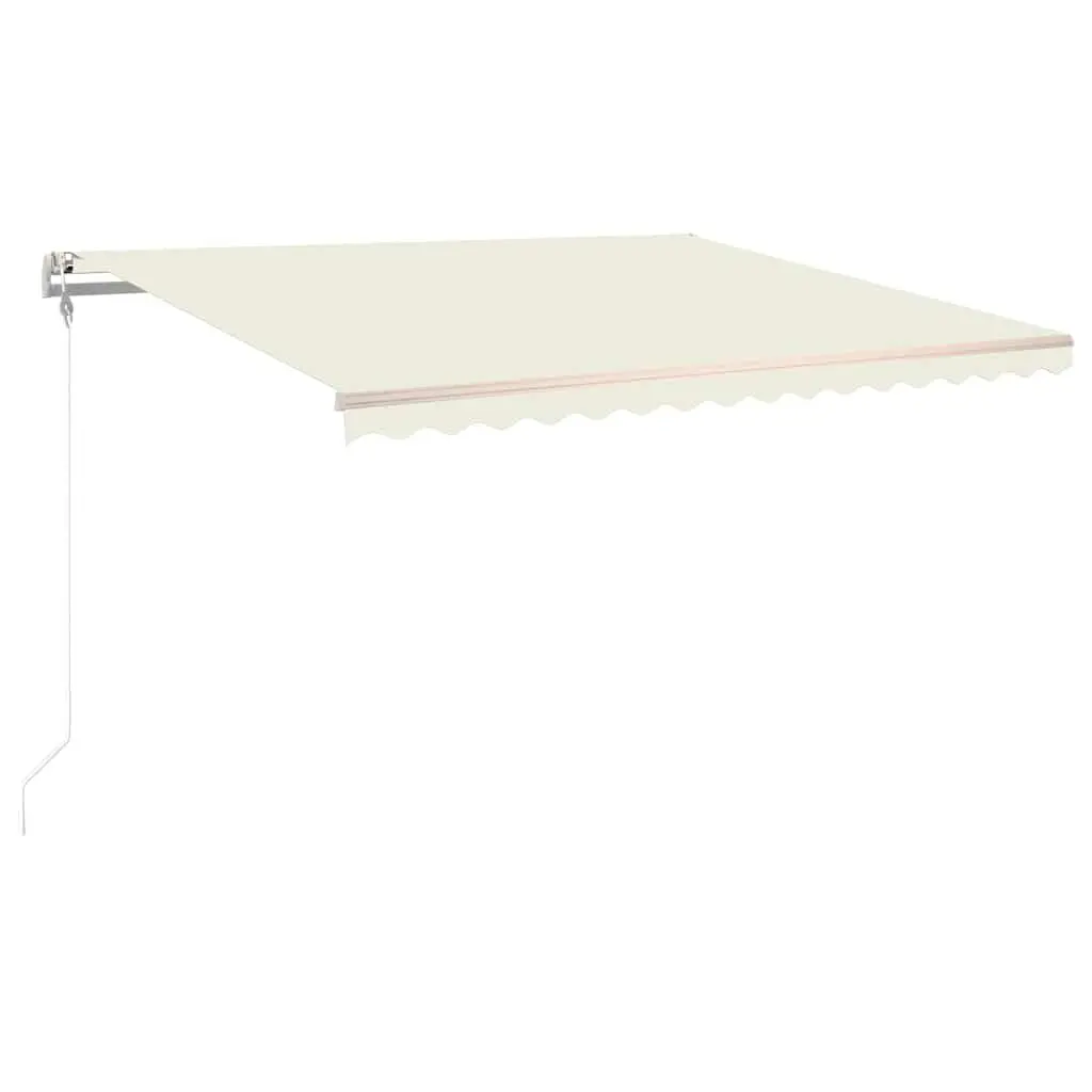 Retractable Awning Aluminium 400x300cm Cream Outdoor Shade UV Water Resistant