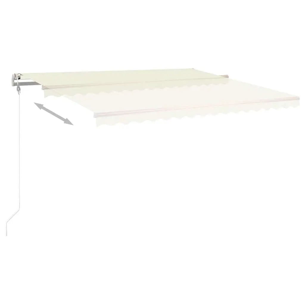 Retractable Awning Aluminium 400x300cm Cream Outdoor Shade UV Water Resistant
