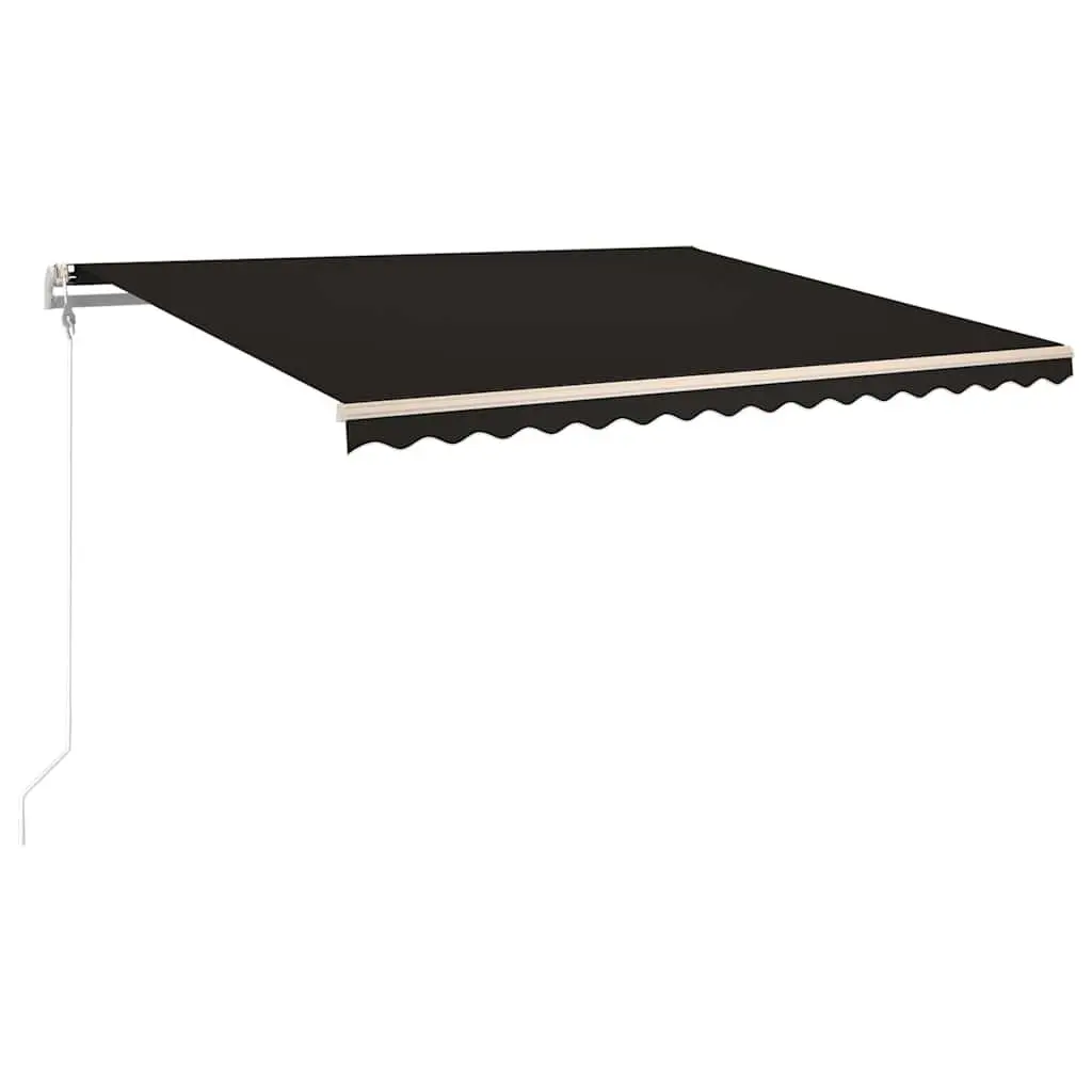 Automatic Retractable Awning Powder-coated Aluminium 400x300 cm Anthracite