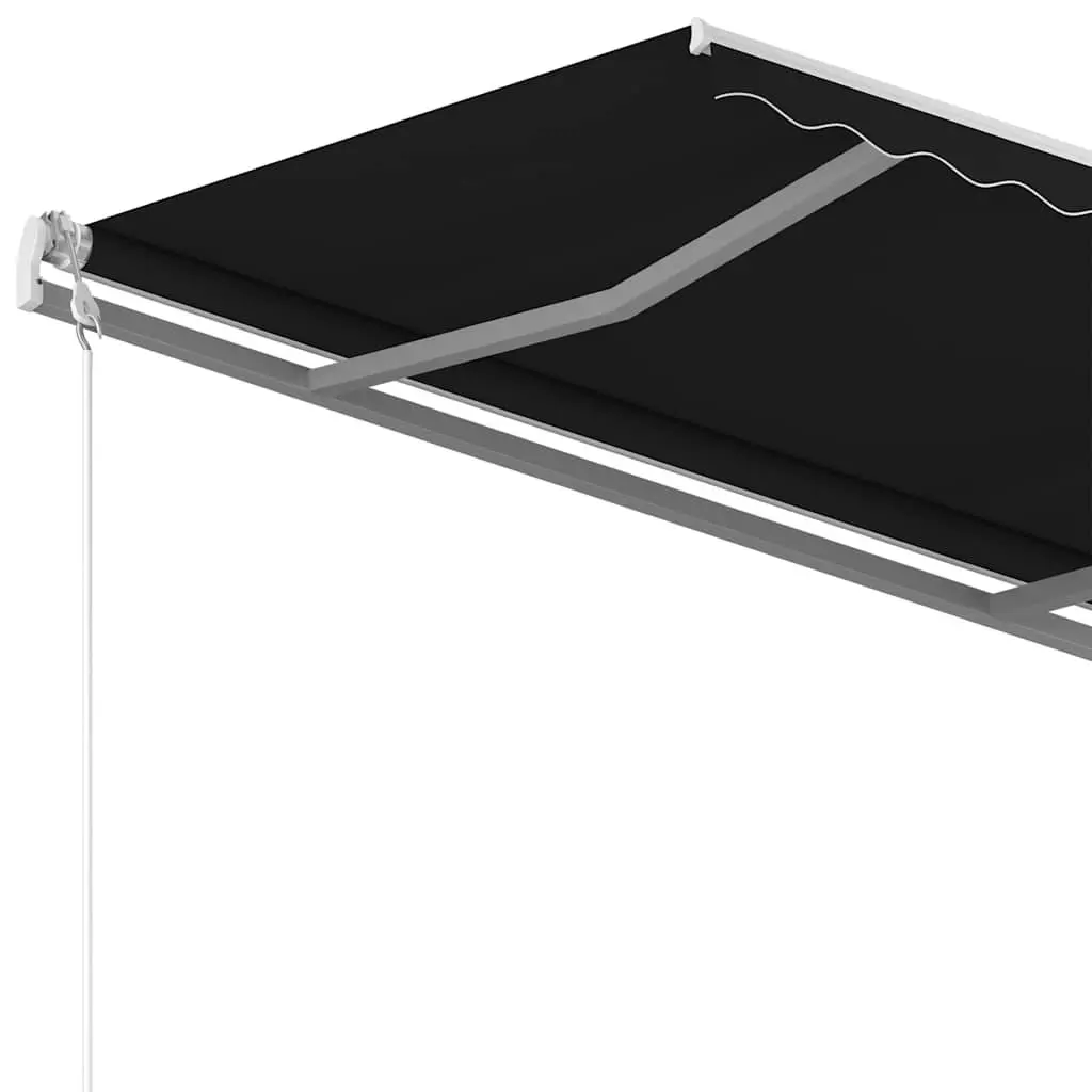 Retractable Awning 450x300cm Aluminium Adjustable Angle Outdoor Shade Anthracite