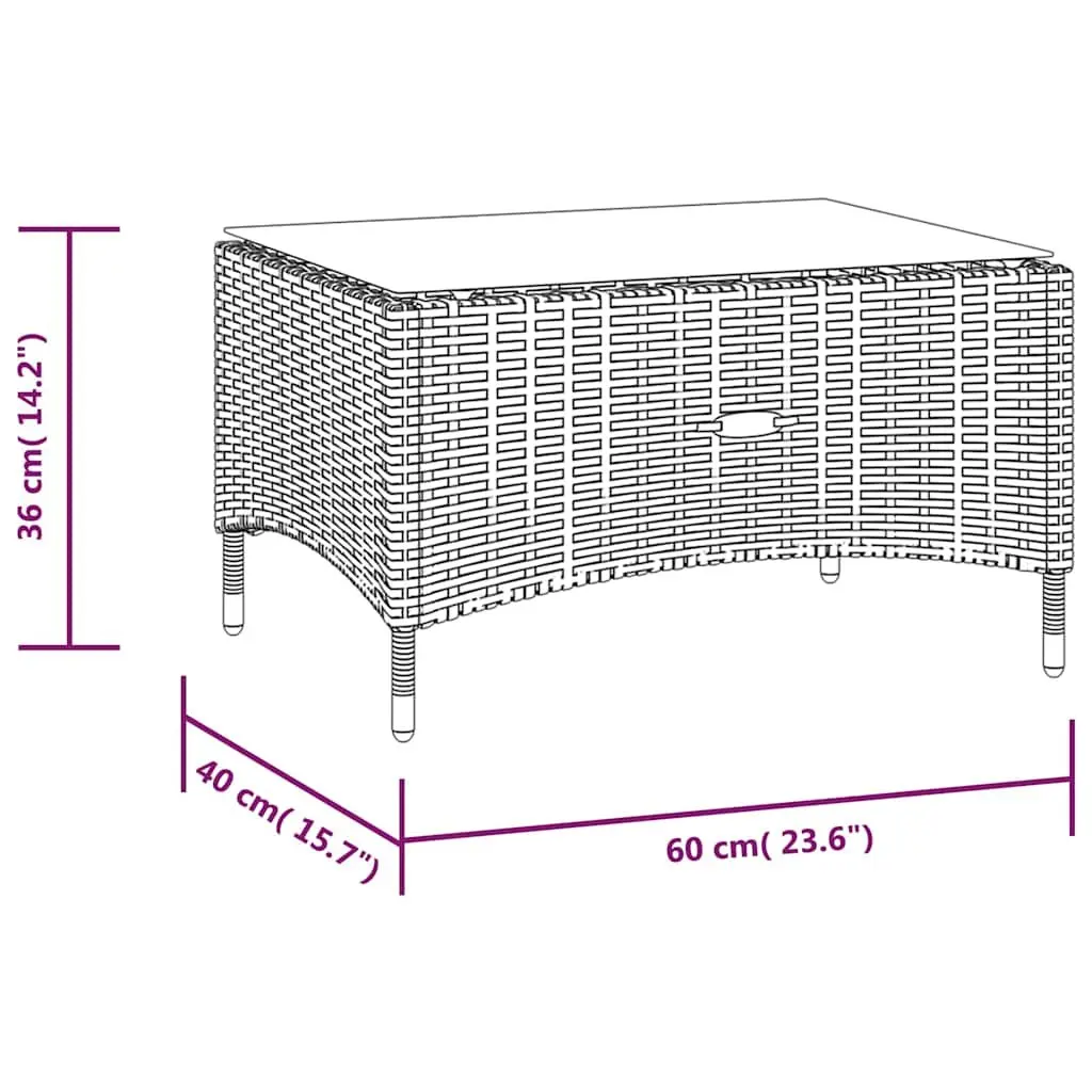 Outdoor Garden Lounge Set Poly Rattan 16 Piece Black