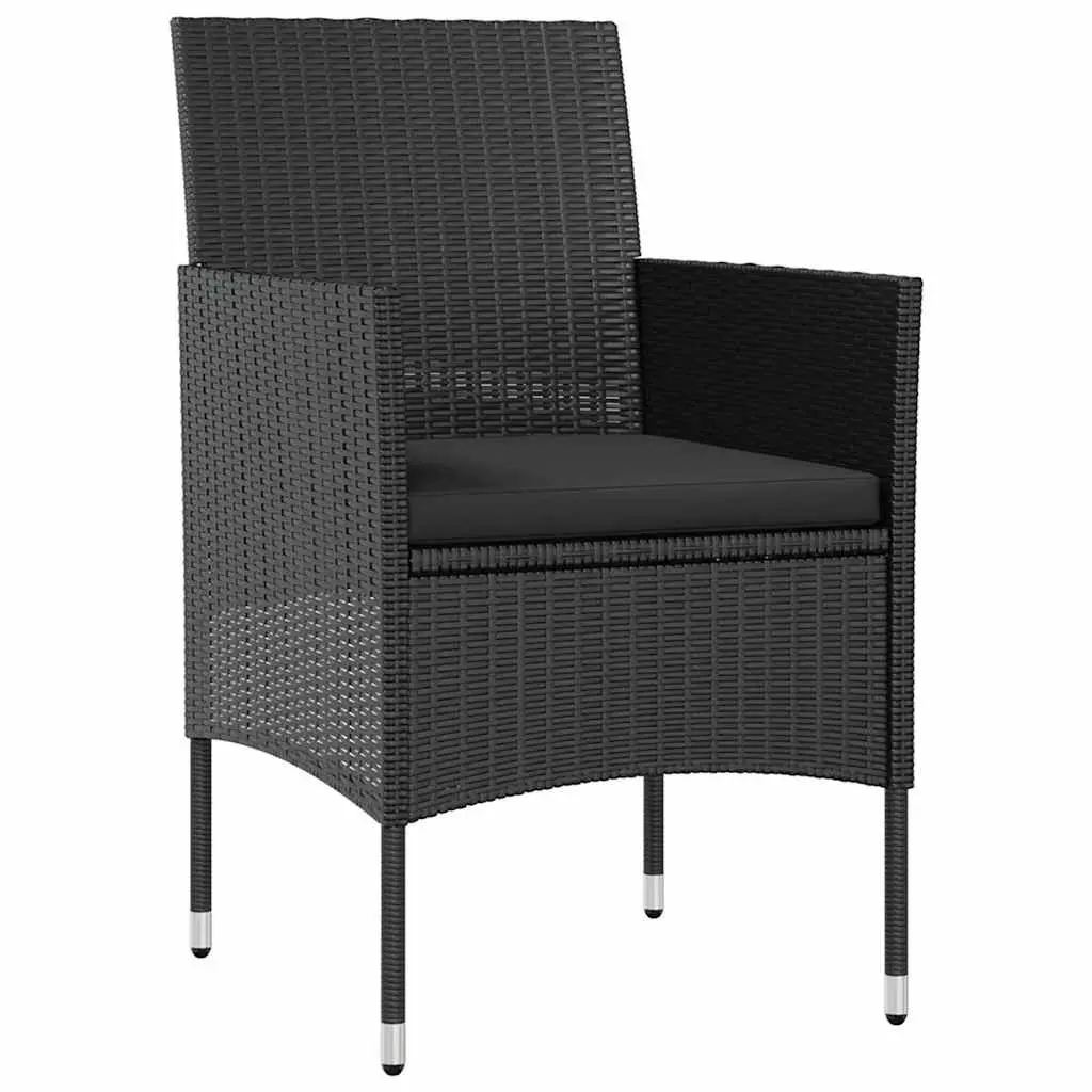Outdoor Garden Lounge Set Poly Rattan 16 Piece Black