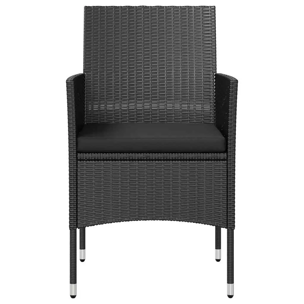 Outdoor Garden Lounge Set Poly Rattan 16 Piece Black