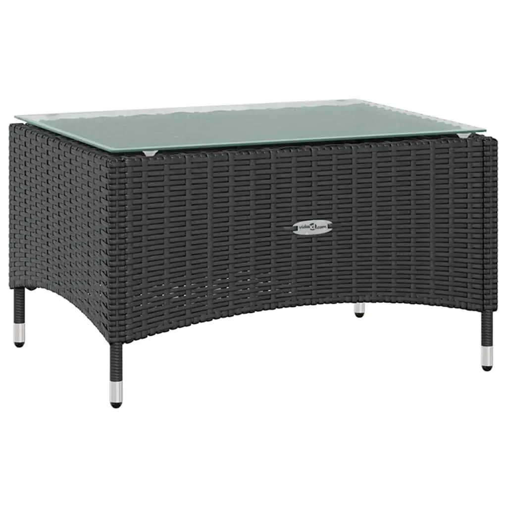 Outdoor Garden Lounge Set Poly Rattan 16 Piece Black