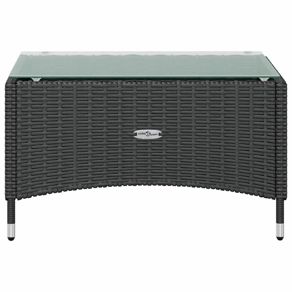 Outdoor Garden Lounge Set Poly Rattan 16 Piece Black