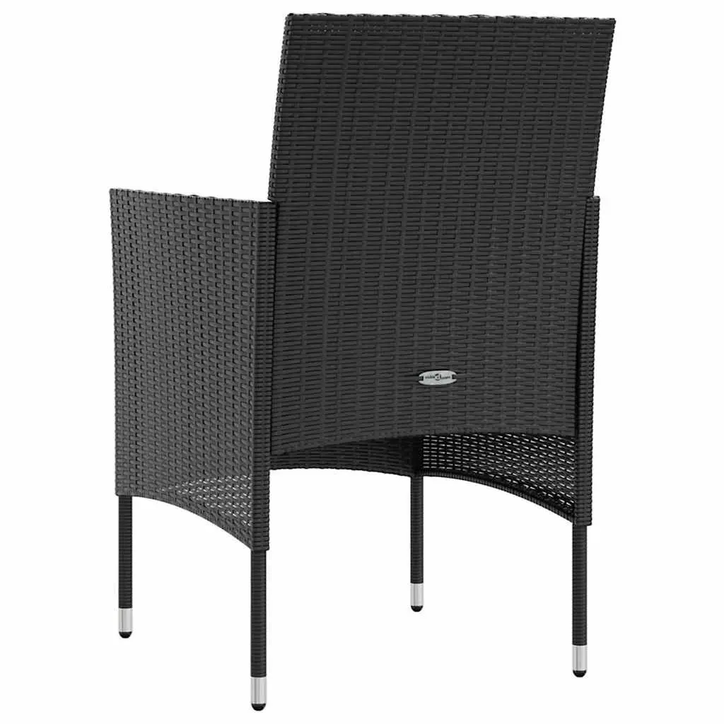 Outdoor Garden Lounge Set Poly Rattan 16 Piece Black