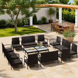 Versatile 16 Piece Garden Lounge Set - Perfect for Outdoor Spaces