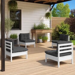 Versatile 4-Piece Garden Lounge Set with Cushions