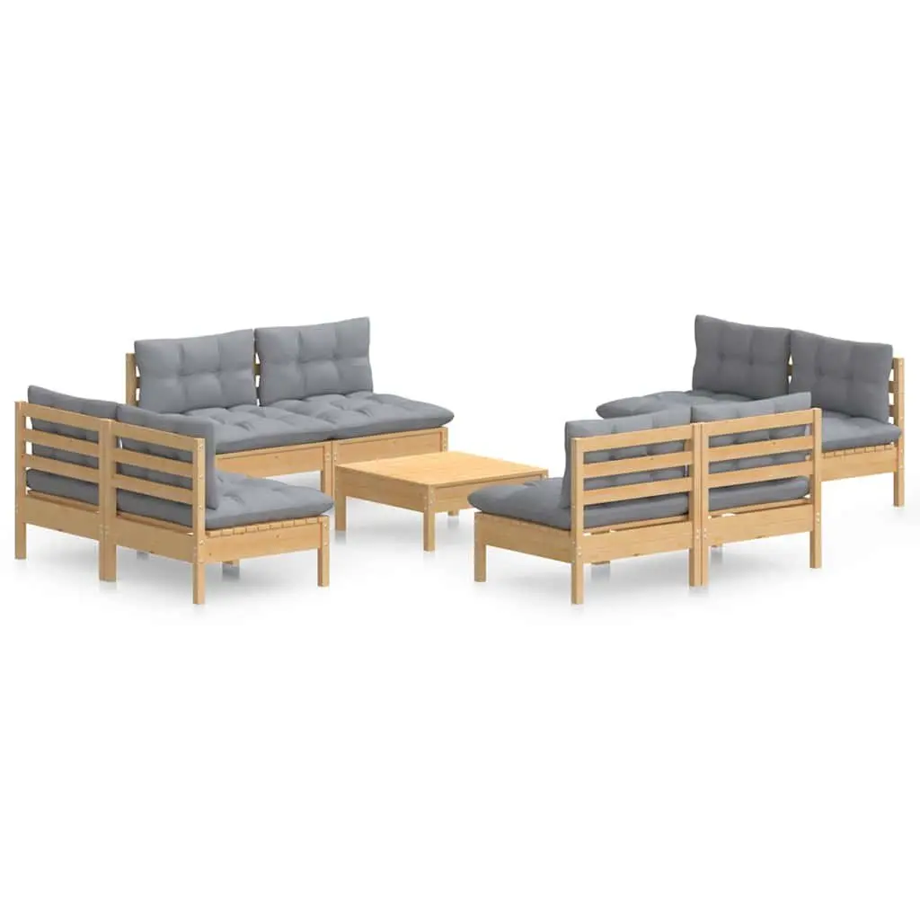 9 Piece Garden Lounge Set for Outdoor Use