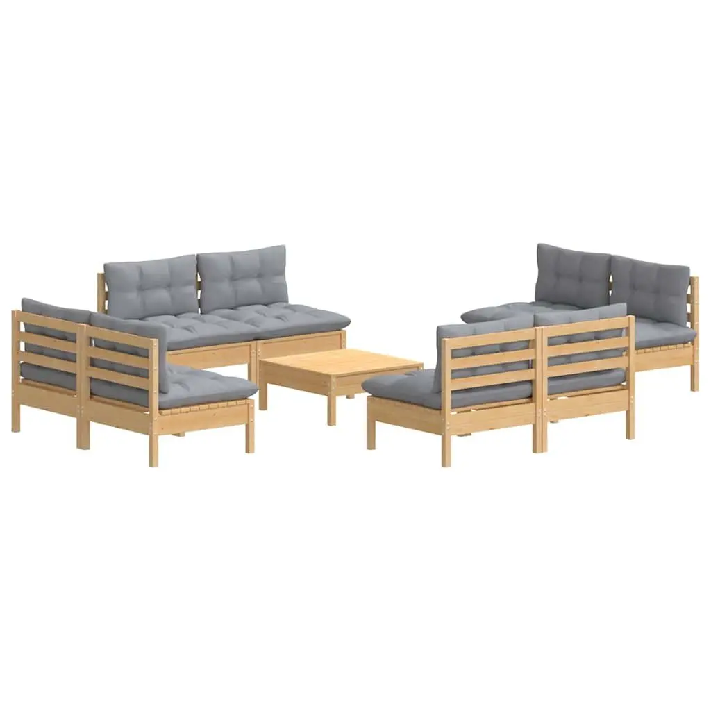 9 Piece Garden Lounge Set for Outdoor Use