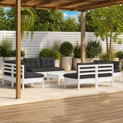 Practical 9 Piece Garden Lounge Set for Outdoor Use