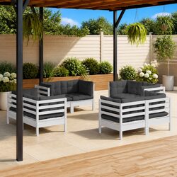 Versatile 8 Piece Lounge Set for Patios and Gardens