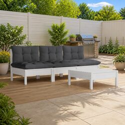 Versatile 4 Piece Garden Lounge Set for Outdoor Use