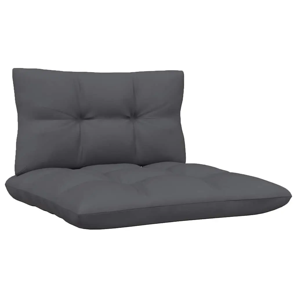 Garden Lounge Set 6 Piece Outdoor Patio Furniture with Cushions Pinewood Black