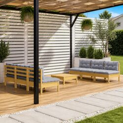 Practical 7 Piece Garden Lounge Set for Any Outdoor Area