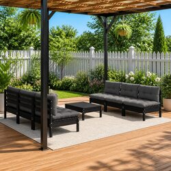 Versatile 7 Piece Lounge Set for Practical Outdoor Living