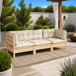 Perfect Fit: Modular 3-Seater Garden Sofa for Your Patio