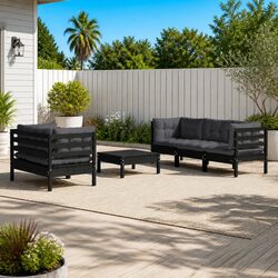 Practical 6-Piece Lounge Set for Outdoor Relaxation
