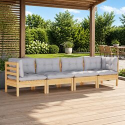 Functional 4 Piece Outdoor Lounge Set for Your Patio