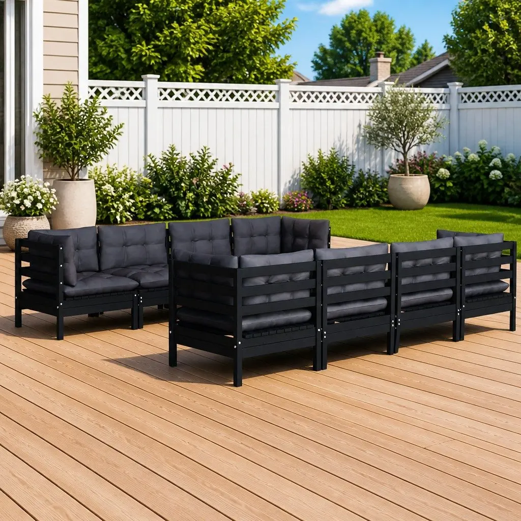 9 Piece Garden Lounge Set for Outdoor Use