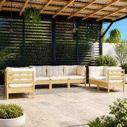 Practical 7 Piece Lounge Set for Outdoor Gatherings