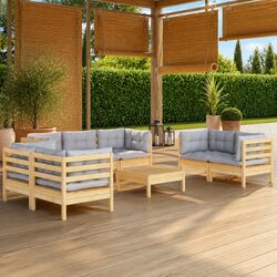 Practical 8 Piece Lounge Set for Outdoor Gatherings