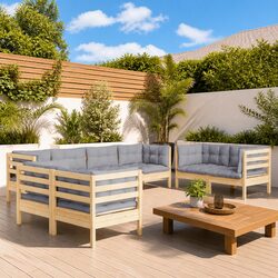 Functional 8 Piece Garden Lounge Set for Relaxing Outdoors