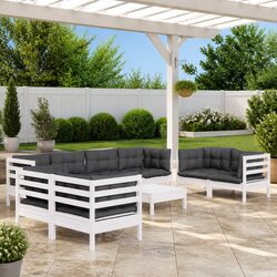 9-Piece Modular Lounge Set Ideal for Outdoor Relaxation