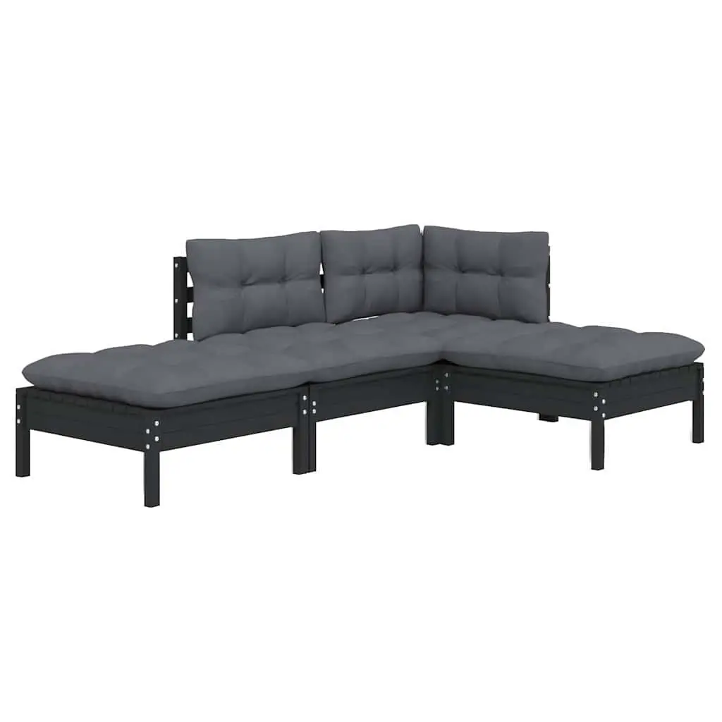4 Piece Garden Lounge Set for Outdoor Use