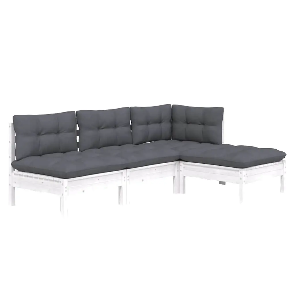 White Pinewood Lounge Set for Relaxation