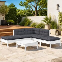 Functional 6 Piece Garden Lounge Set for Outdoor Spaces