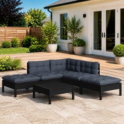 Practical 6-Piece Lounge Set for Outdoor Relaxation