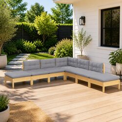 Practical 7 Piece Lounge Set for Outdoor Enjoyment